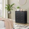5-drawer Commode with Handle - ALIGHTUP - Bedroom Furniture, 66 X 33 X 73cm, Black