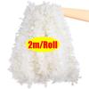 30/2M Halloween Tinsel Garland Black White Cane Ribbon Christmas Wreath DIY Home Xmas Tree Ornaments New Year Party Decoration