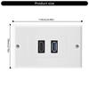 HDMIs USB3.0 Wall Plate USB3.0 Charger HDMIs Port Receptacle for Charging Supports 4K Ethernet Face Plate Office Setups