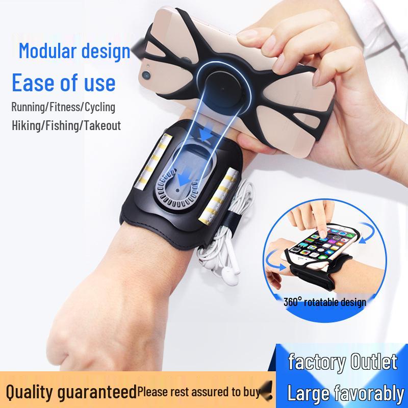 Rotatable Detachable Phone Wristband and Armband for Running and Fitness павлин голубой
