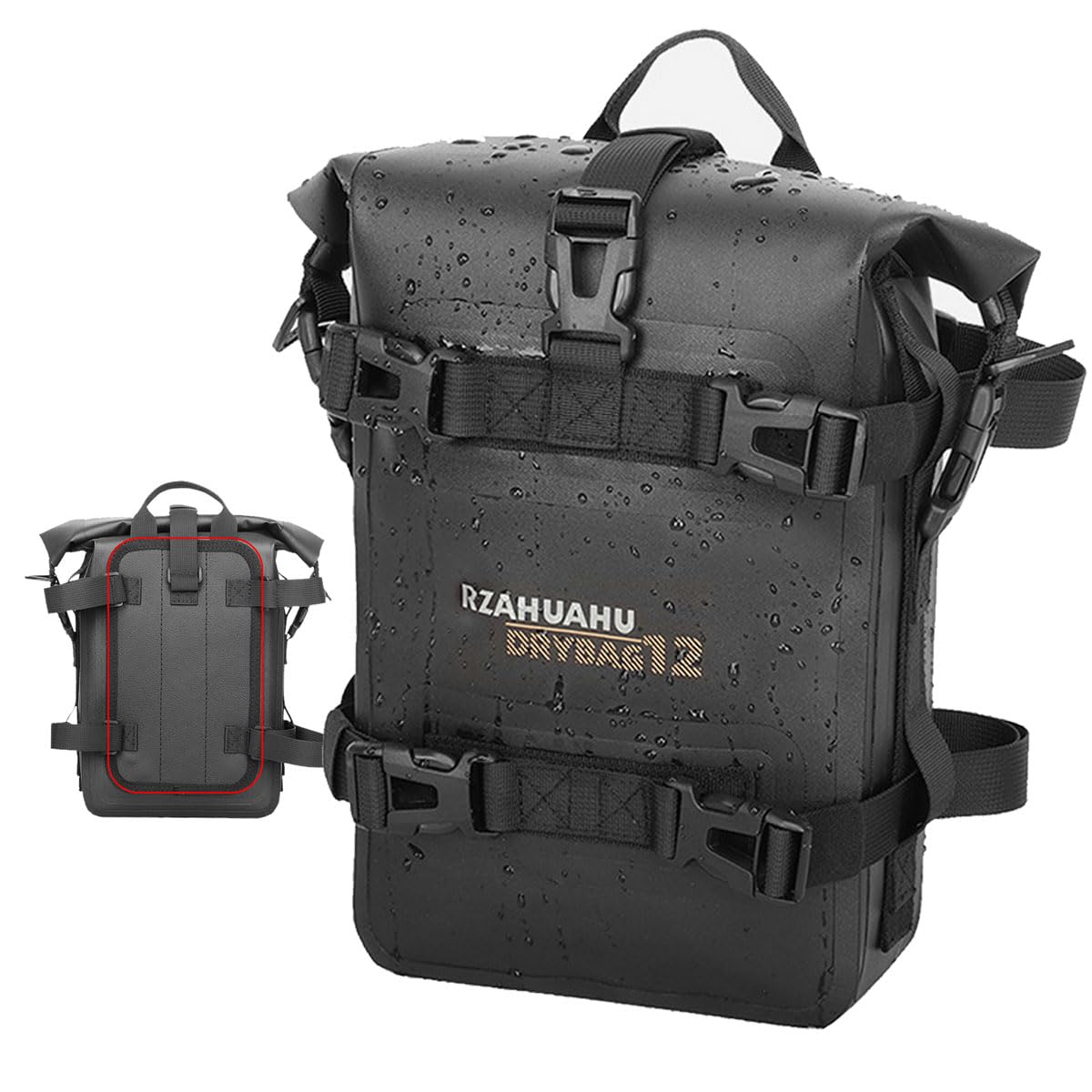 

Set of 2 Motorcycle Frame Crash Bar 4L Waterproof Motorbike Saddle Pannier Bumper Repair Tool Placement Bags with Multiple Mounting for and School чёрный