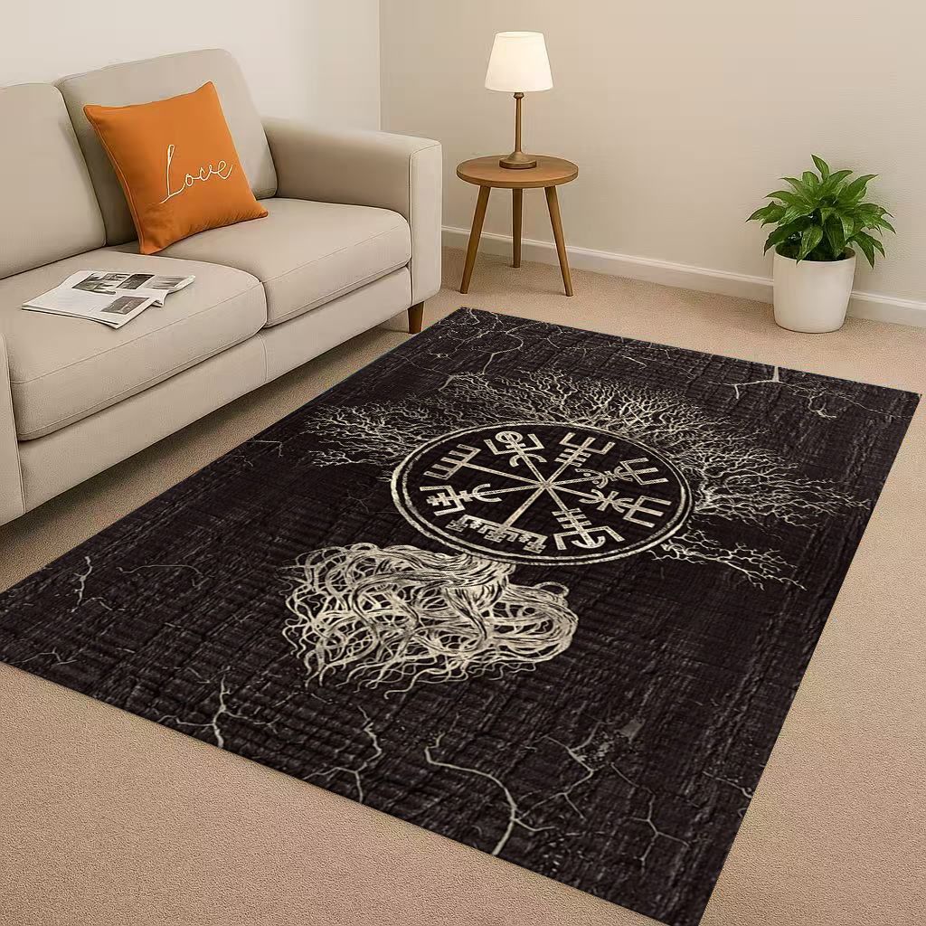 

HD Colorful Tree of Life Yggdrasil Celtic Rune Living Room Non-Slip Area Rug Carpet for Bedroom Playroom Sofa,Home Decor Doormat 40x60cm( 15x23in )