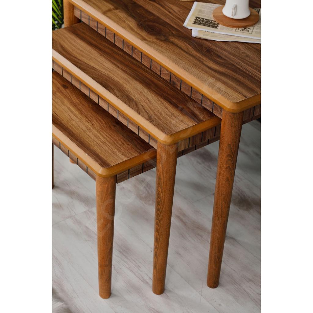 Luna Atlantic 3-piece Luxury Wooden Coffee Table