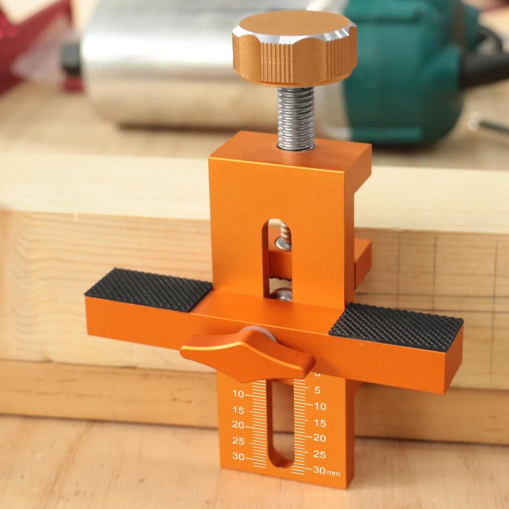 Cabinet Door Installation Jig, Cabinet Closet Door Quick Positioning Aid Tool for Woodworking, Wardrobe Door Artifact, Aluminum