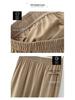 Mom's Lightweight Nine-Point Ice Silk Pants for Summer - Loose, Straight-Leg, Plus Size