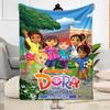 Dora Explorer Blanket Warmthful Decor Great for Office Chair Seaside Picnics Four Seasons Universal Warmthful Decor