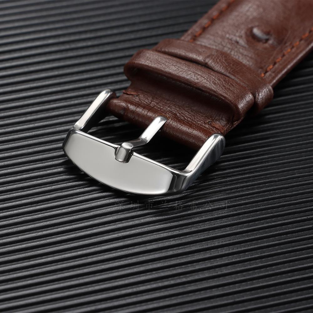 Ostrich Pattern Leather Strap Suitable for Various Brands of Smart Straps First Layer Leather Strap 18/19/21/20/22mm