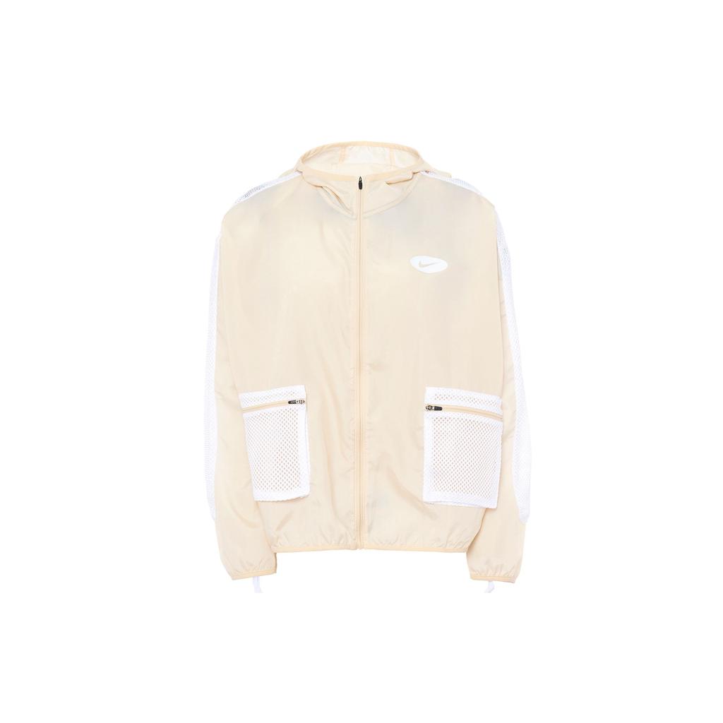 Nike Mesh Color Block Hooded Jacket Women Jacket Khaki DM7758-126