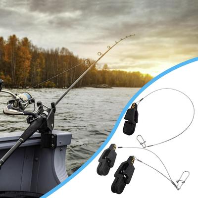 Snap Weight Release Clip with 12 Inch Leader Nylon Fiberglass Grip for Fishing Reel and Rod Accessories
