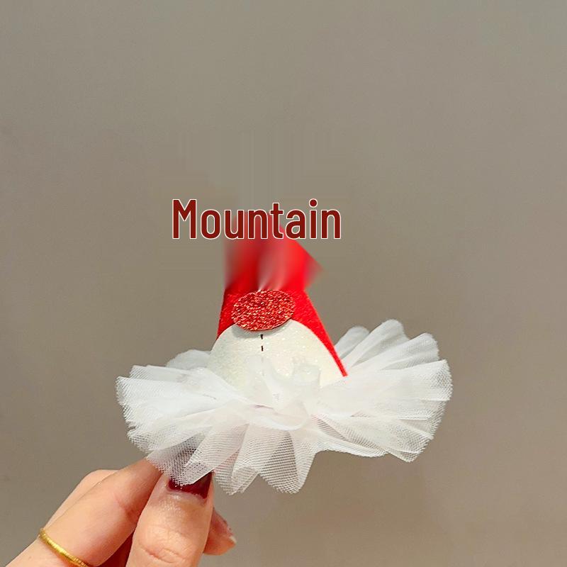 3D Christmas Hat Hairpin: Festive Bangs & Hair Clip
