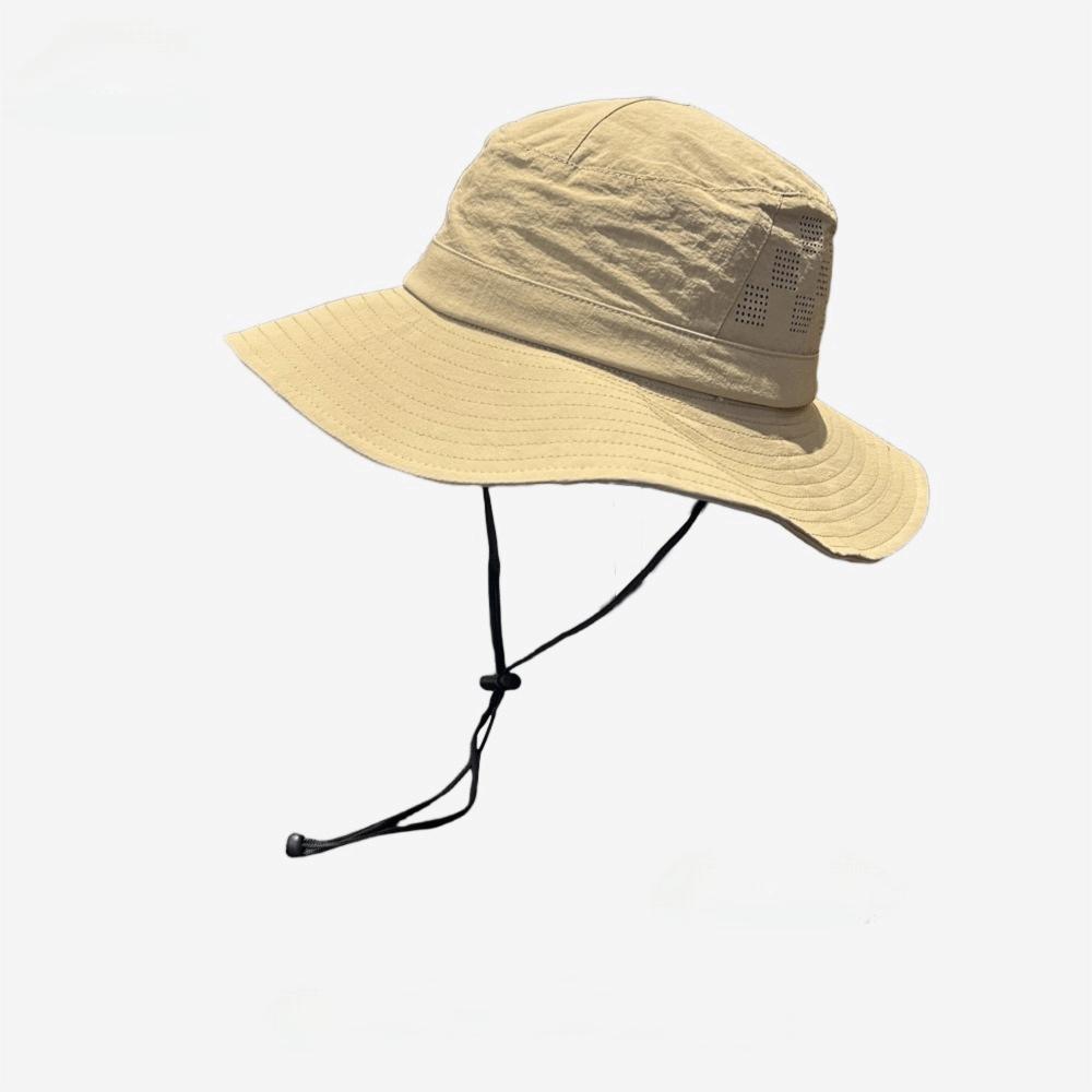 Solid Color Fisherman Hat Breathable Outdoor Cap Windproof Bucket Hat  Sunshade Use