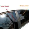 4Pcs Glossy Black For VW T5/T6 2008- Car Pillar Post Door Window Trim Cover Kits B C Column Stickers Auto Exterior Parts