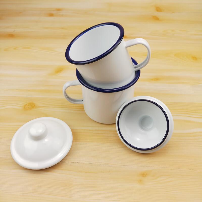OLOEY Retro Enamel Mug with Lid