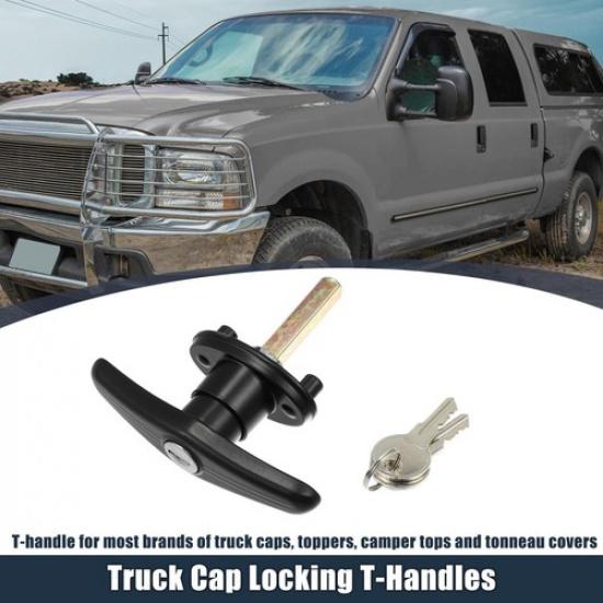 Truck Cap Locking T-Handle Lock For Pickup Truck Cap Camper Shell With 2 Keys