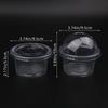 50Pcs 250Ml Disposable Salad Cup Transparent Plastic Dessert Cups Bowls Container With Dome/Flat Lids Ice Cream Dessert Cups