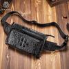 Kopfschicht Rindsleder Hüfttasche Herren Multifunktional Sport Leder Crossbody Handys Hochwertiges Gefühl
