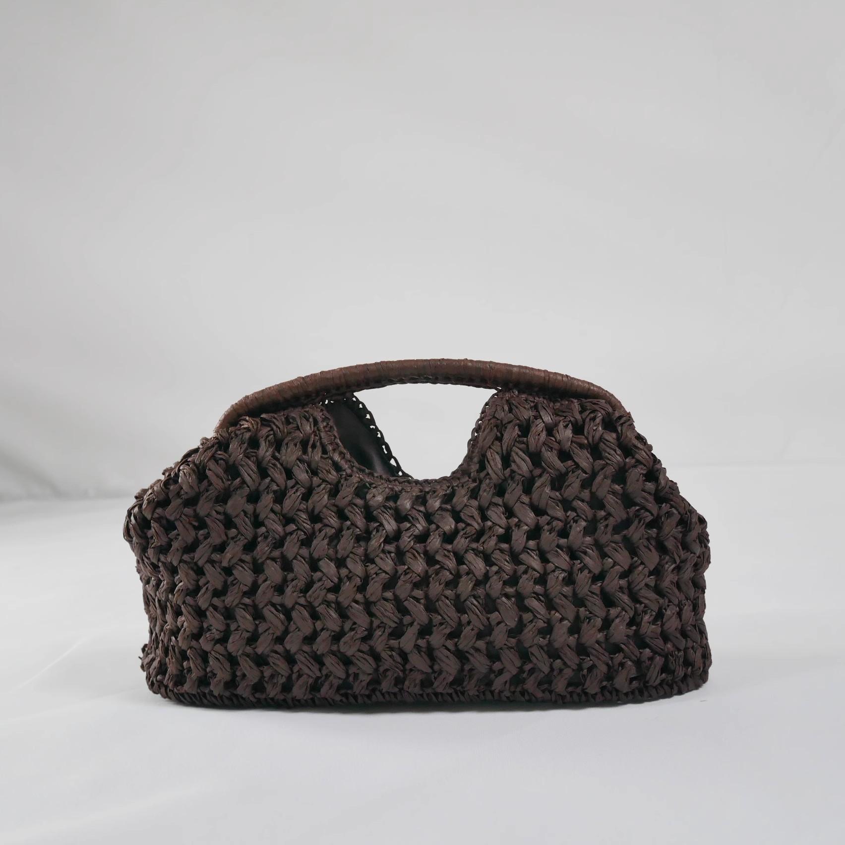 

Elegant Ladies Chain Woven Handbag Straw Shoulder Bag Fashionable Raffia Crossbody Beach Bag Summer New Versatile Women s Bag