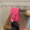 Women's Solid Color Shoulder Messenger Bag 2025 Summer New Versatile Ins Small Square Bag Mobile Phone Bag