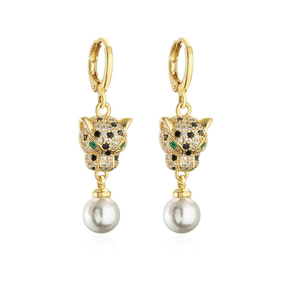 

Mafisar Новые позолоченные циркониевые высококачественные модные роскошные серьги с изображением животных-леопарда женские хип-хоп индивидуальные ювелирные изделия для пожилых людей