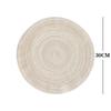 2/4Pcs Round Table Mat Woven Ramie Placemats Anti Slip Dining Table Mats Tableware Bowl Pads Drink Cup Coasters Kitchen Supplies