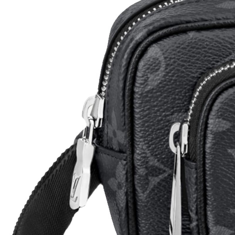 Louis Vuitton Monogram Canvas And Leather Handheld Crossbody Bag Small Men bags Black M30755