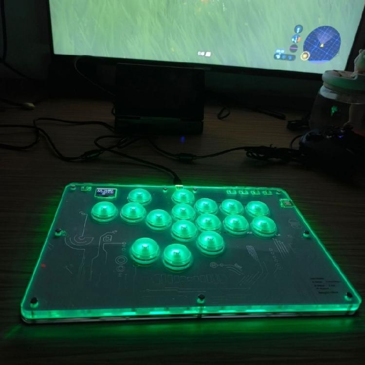 Arcade Stick 16 Key Keyboard Fight Stick for PC Game Controller Joystick Game Keyboard Game Accessory