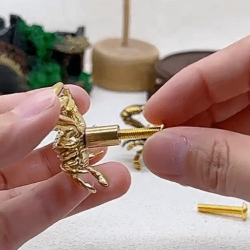 Hardware Brass Cabinet Pulls Luxury Closet Door Knobs Vintage Crab Design Drawer Handles Kitchen