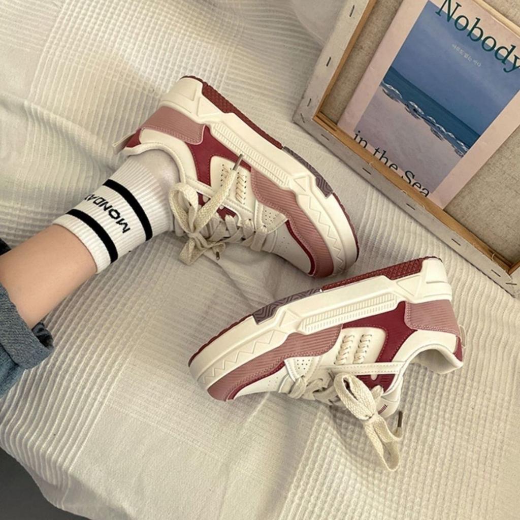 Little white shoes women's shoes 2025 new casual sports shoes platform Korean version of wheat ear board shoes women's tide