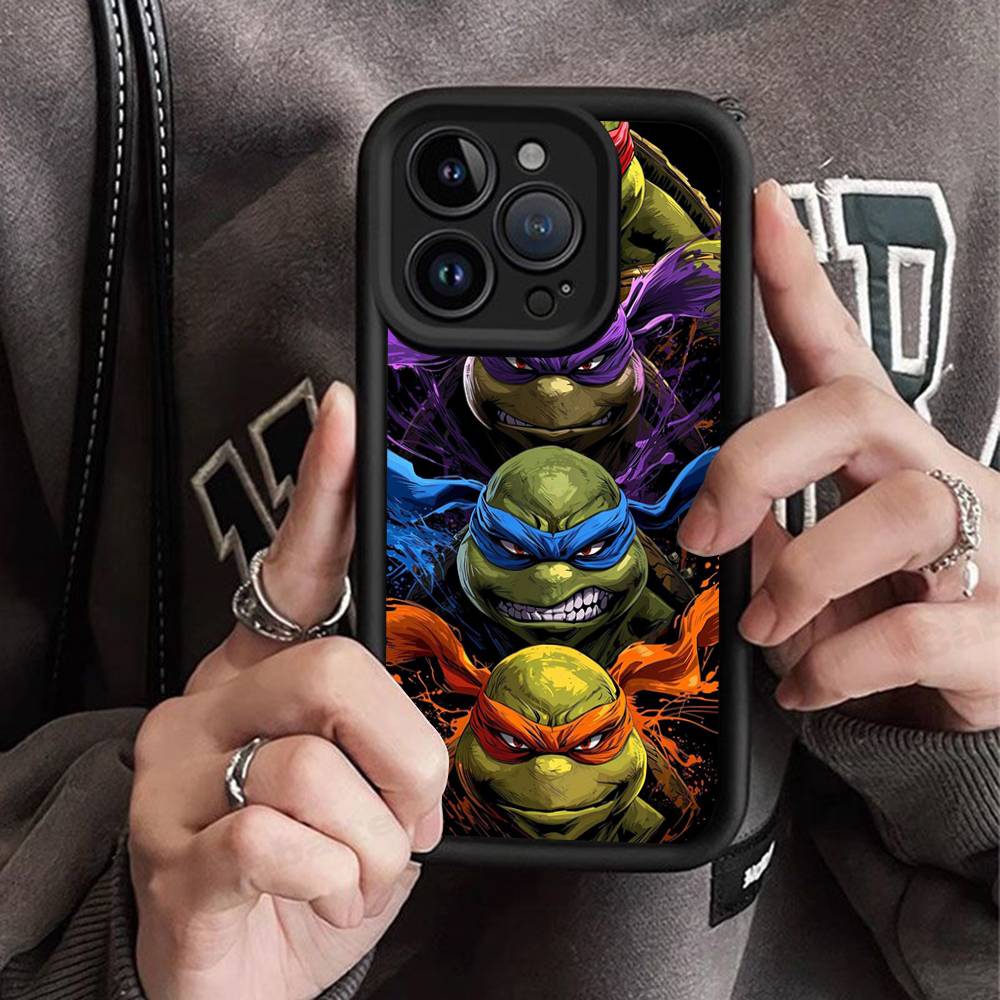 Cartoon N-Ninja T-Turtles Phone Case For IPhone 11 12 13 16 15 17 14 Pro Max Soft Funda Silicone Cover