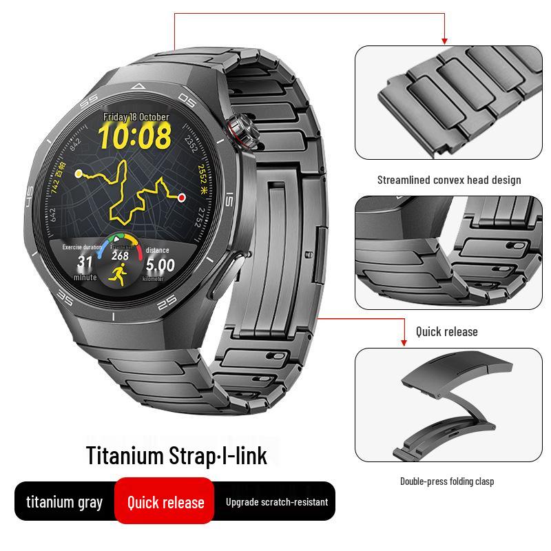 Titanium Alloy Strap for Huawei GT5/Pro GT4/Watch5/4/6 - Business Style Watch Band
