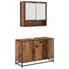Bathroom Furniture Set with Shelf 2 Pcs Reclaimed Wood Effect Particleboard