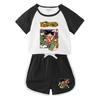 Kids' Summer Color Block Sports Set: Short Sleeve T-shirt & Hot Pants for Boys & Girls
