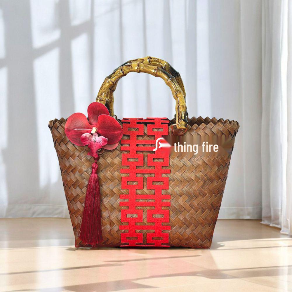 Bridesmaid Wedding Favor Candy Gift Woven Tote Bag