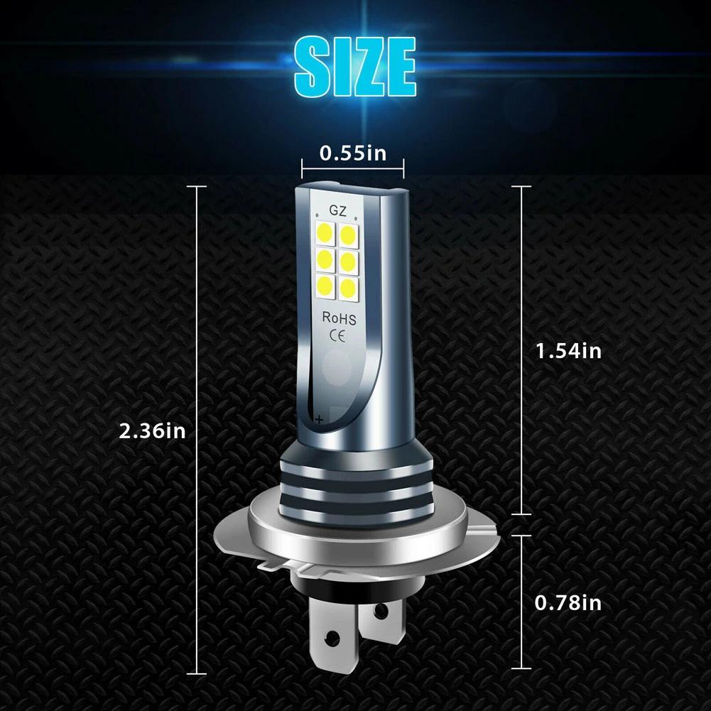 H7 LED Headlight 30000LM Car Fog Light Bulb 12V 24V Car High Low Beam 6000K IP67 Waterproof Super Bright for Vehicle Accessories