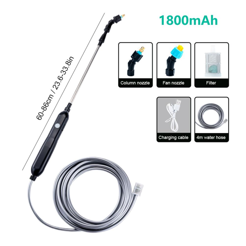 Portable Watering Spray Electric Gardening Sprayer USB Rechargeable Plant Sprayer High-Pressure Sprinkler ATV Cleaning Tools