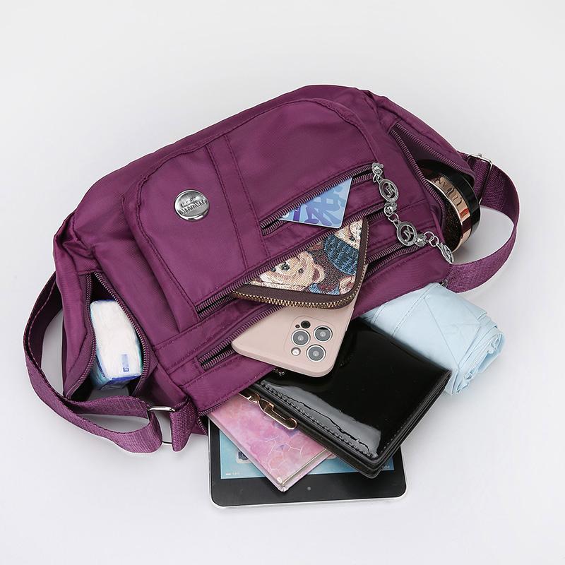 Large Capacity Multi-Layer Oxford Shoulder Bag Women's Crossbody Bag Multi-Functional Mother Bag