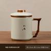 Ru kiln mug gift box ceramic teacup with lid office water cup for teacher company activities