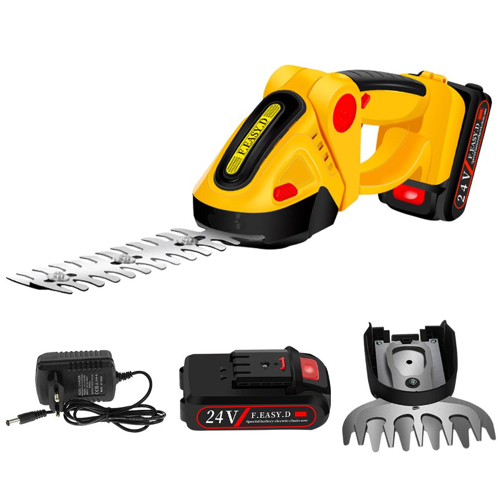 

2 in 1 Cordless Hedge Trimmers &1500mAh Battery Electric Grass Shear Lightweight Hedge Clipper for Garden Yard and Bush Trimming