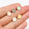 20Pcs 5Color 10x13MM Alloy Metal Drop Oil Colorblock Daisies Charm Flower Plant Pendant For DIY Bracelet Necklace Jewelry Making