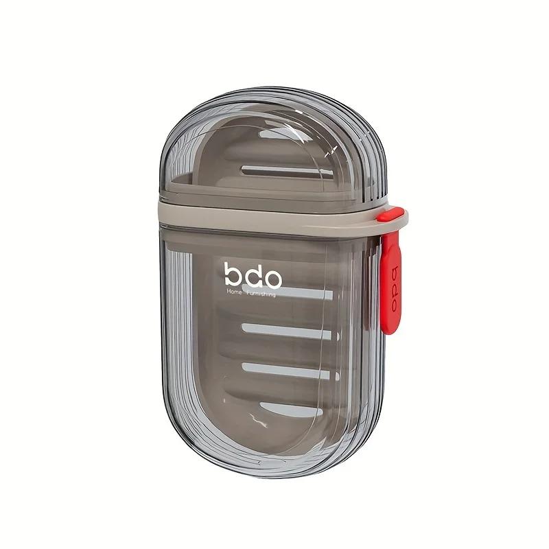 Portable Soap Box Travel Leakproof with Drain Holder Suitable for Bathroom Kitchen Camping Gym Simple Soap Storage Box
