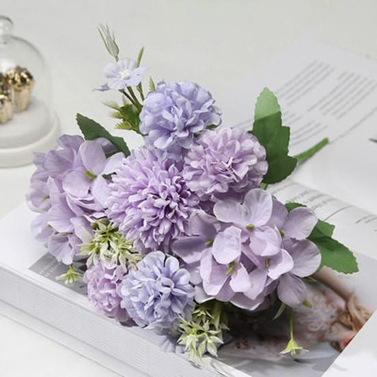 1/5/6Pcs Artificial Rose Bouquet 7 Fork Fake Silk Flower with Green Leaves Home Wedding Party Table Centerpiece Indoor Outdoor Faux Bloom Decoration