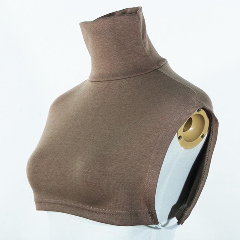 

Зимний вязаный искусственный воротник Аксессуары для воротника из искусственного меха Аксессуары для одежды Основа для лацкана Шарф Головной убор Воротник-водолазка темно-коричневого