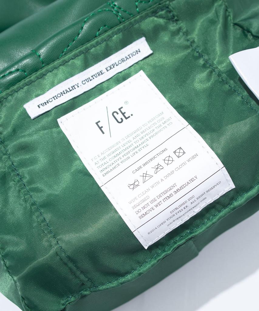 BAG TECH LEATHER CONTOUR MINI POUCH Green [FCE] POUCH/MINI