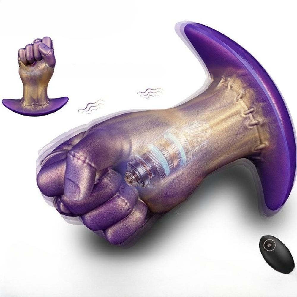 Alien Oversized Vibrating Anal Plug - Fist Shape Remote Control Silicone Toy, Large Butt Plug for Men, BDSM AV Adult Sex Toy