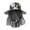 Summer Mens Wide Brim Sun Hat With Removable Mask For Outdoor Fishing And Sun Protection