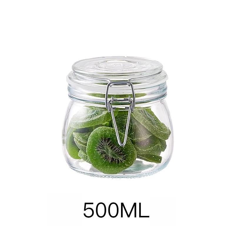 Transparent Glass Sealed Jar Food Grade Buckle Lid Storage Jar Household Enzyme Jar Jam Bottle Pickle Pickle Jar