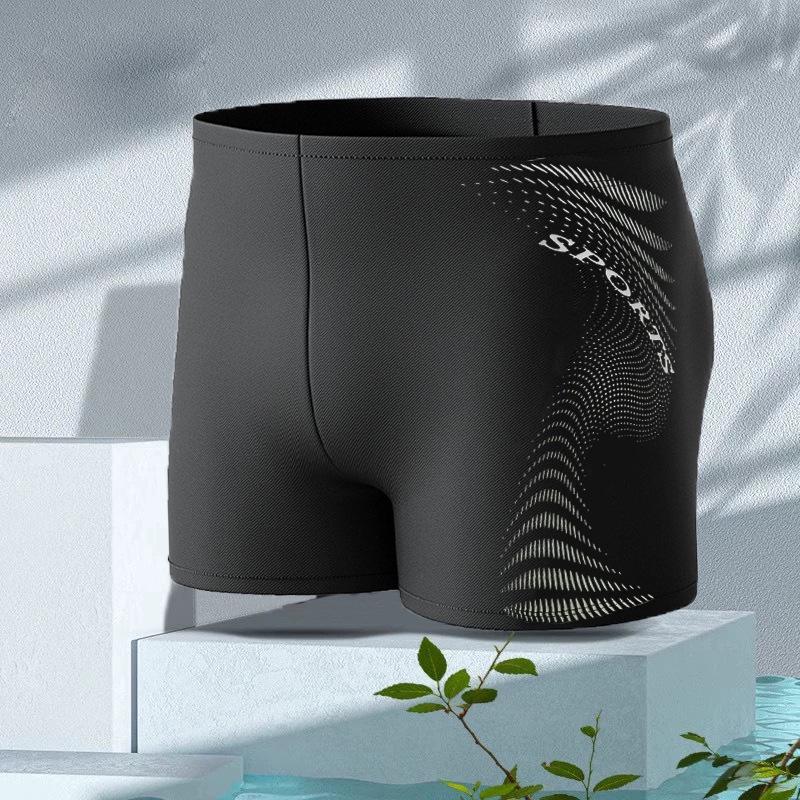 Trunchi de baie din nailon cu uscare rapidă pentru bărbați - Boxer simplu la modă pentru izvoare termale și parcuri acvatice