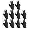 PATIKIL Set of Pool Gloves for Left Breathable Spandex Billiard Gloves for Men and for Cue and Other Sports 10-Piece 3-Finger Hand, Women, Black,