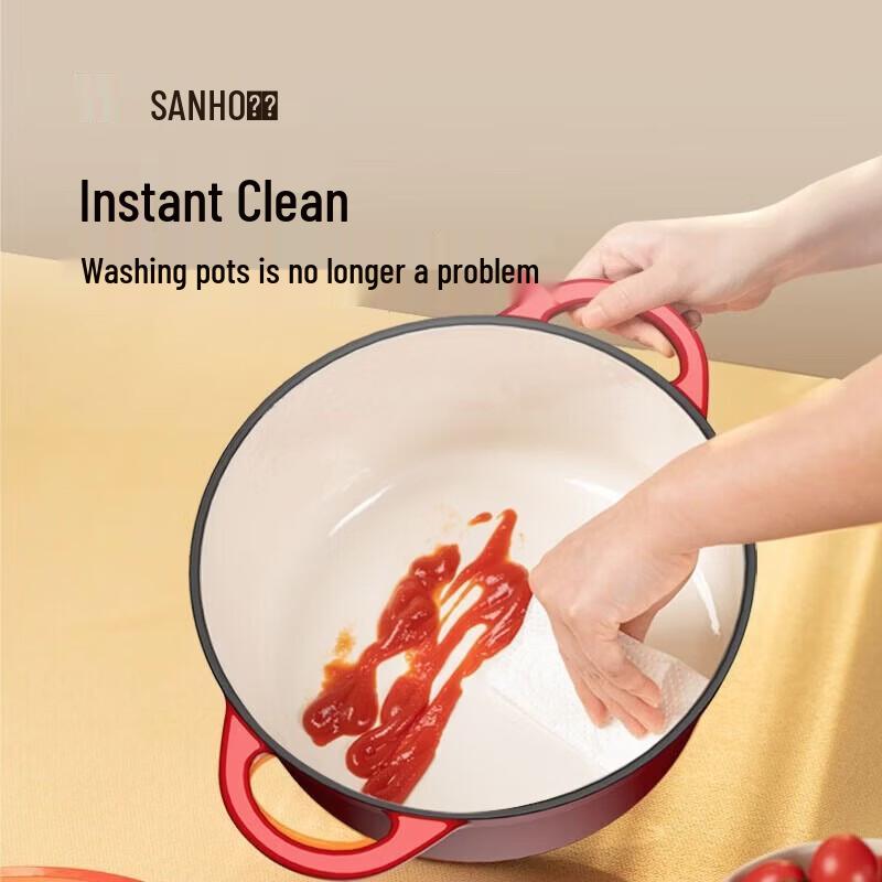 Sanhe Cast Iron Enamel Multi-Purpose Soup Pot