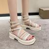 Women's Sandalias Fashion Summer Cool Boots Outdoor Non Slip Platform Sandals Leisure Beach Sandals for Women Roman Cool Booties